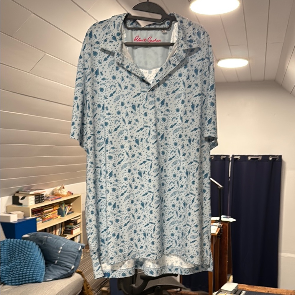 Robert Graham Technical Polo Space Print Size XXL